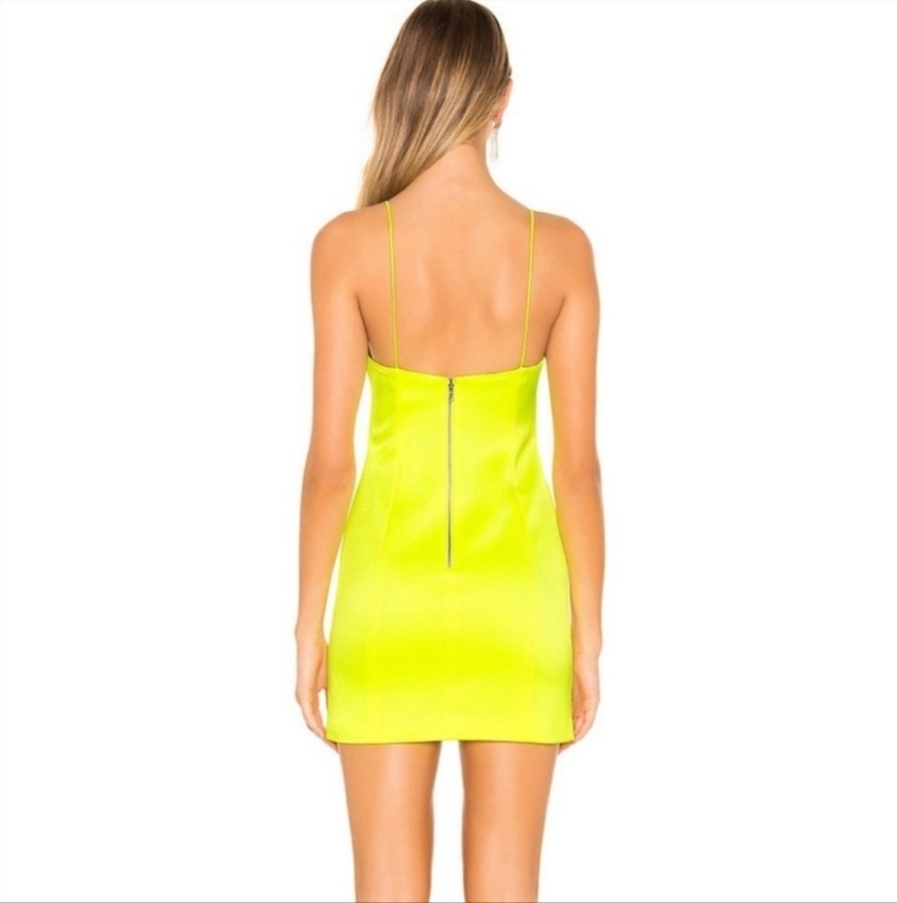 Alice + Olivia Neon Yellow Mini Dress - Picture 4 of 14